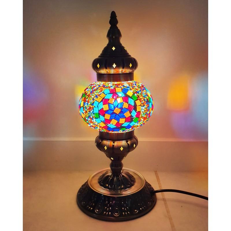 Coloured Glass Table Lamp - Hand Crafted