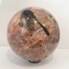 Peach Moonstone with Tourmaline Sphere