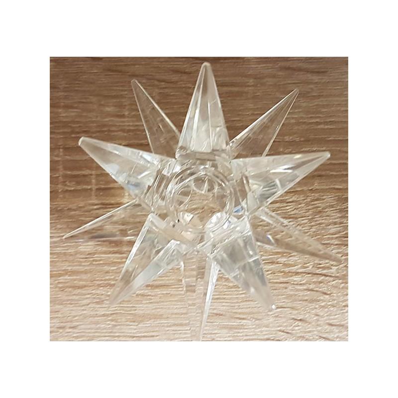 Crystal Glass Star Candle Holder - Set of two