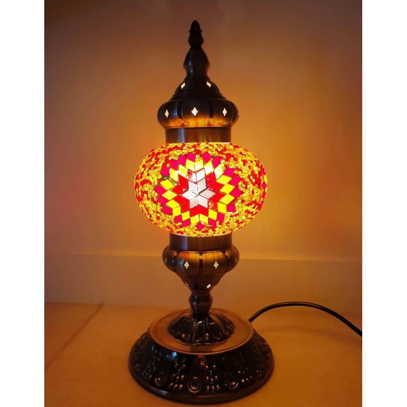 Coloured Glass Table Lamp - Hand Crafted