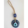 Decorated Blue Glass Wall Hanging - Small