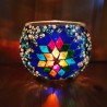 Coloured Glass Candle Holder - Hand-Crafted in Turkey