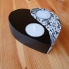 Wooden Heart Yin Yang Candle Holder