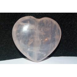 Clear Rose Quartz Heart