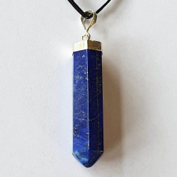 Large Lapis Lazuli Terminated Pendant in Sterling Silver - inari.co.nz