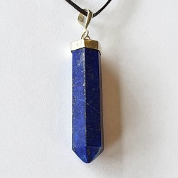 Large Lapis Lazuli Terminated Pendant in Sterling Silver - inari.co.nz