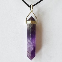 Amethyst Double Terminated Pendant in Sterling Silver - inari.co.nz