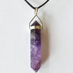 Amethyst Double Terminated Pendant in Sterling Silver - inari.co.nz