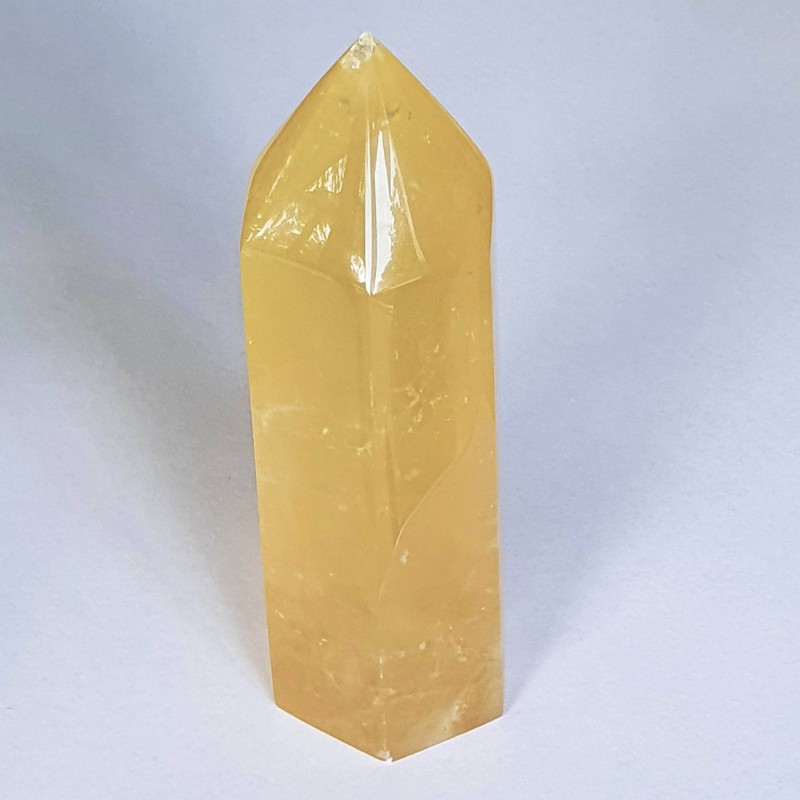 Golden Calcite Obelisk - 13.2 cm - inari.co.nz - The Crystal Rainbow