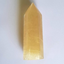 Golden Calcite Obelisk - 13.2 cm - inari.co.nz - The Crystal Rainbow