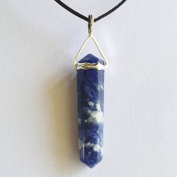 Sodalite Double Terminated Pendant in Sterling Silver - inari.co.nz - The Crystal Rainbow