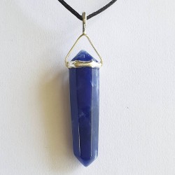 Sodalite Double Terminated Pendant in Sterling Silver - inari.co.nz - The Crystal Rainbow