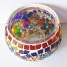 Coloured Glass Candle Holder - Hand-Crafted in Turkey