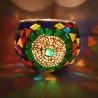 Coloured Glass Candle Holder - Hand-Crafted in Turkey