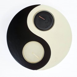 Wooden Circle Yin Yang Candle Holder