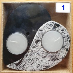 Wooden Heart Yin Yang Candle Holder 1