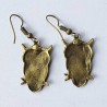 Owl Earrings - Brass Coloured