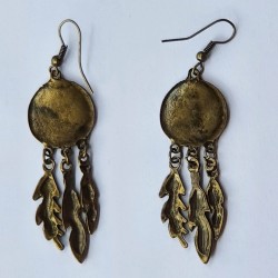 Dream Catcher Earrings - Brass Coloured