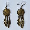 Dream Catcher Earrings - Brass Coloured