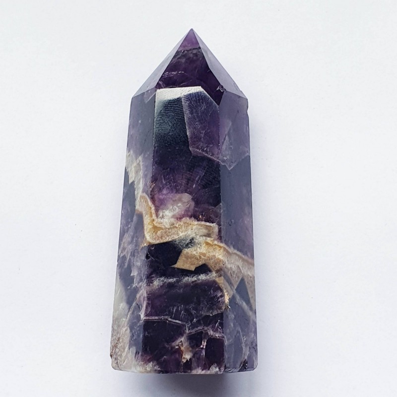 Amethyst Chevron Obelisk - 9cm