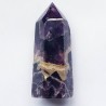 Amethyst Chevron Obelisk - 9cm