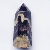 Amethyst Chevron Obelisk - 9cm