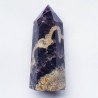 Amethyst Chevron Obelisk - 9cm