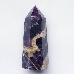 Amethyst Chevron Obelisk - 9cm