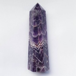 Amethyst Chevron Obelisk - 17.6cm