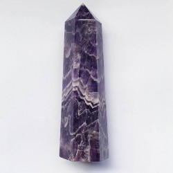 Amethyst Chevron Obelisk - 17.6cm