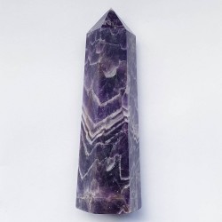 Amethyst Chevron Obelisk - 17.6cm