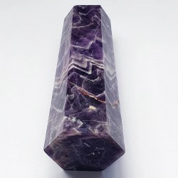 Amethyst Chevron Obelisk - 17.6cm