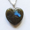 Labradorite Heart Pendant - Sterling Silver