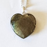 Labradorite Heart Pendant with Sterling Silver Chain