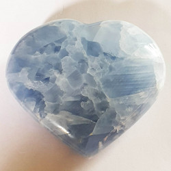 Blue Calcite Heart - inari.co.nz
