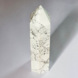 White Howlite Obelisk - 15.5 cm - inari.co.nz