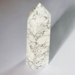 White Howlite Obelisk - 15.5 cm - inari.co.nz