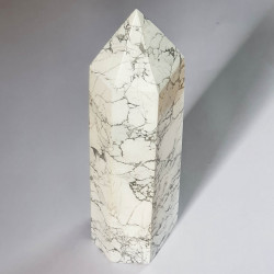 White Howlite Obelisk - 15.5 cm - inari.co.nz