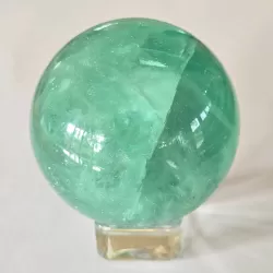 Watermelon Green Fluorite Sphere - 5.5cm - thecrystalrainbow.co.nz