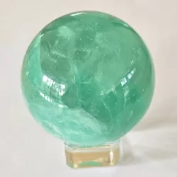 Watermelon Green Fluorite Sphere - 5.5cm - thecrystalrainbow.co.nz