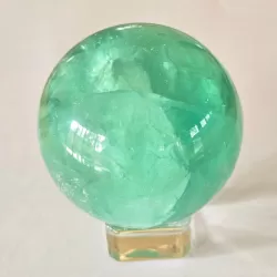 Watermelon Green Fluorite Sphere - 5.5cm - thecrystalrainbow.co.nz