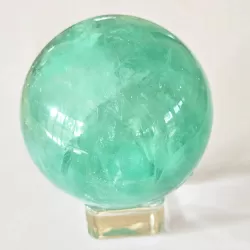 Watermelon Green Fluorite Sphere - 5.5cm - thecrystalrainbow.co.nz