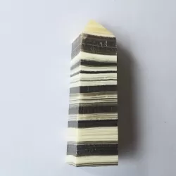 Zebra Calcite Obelisk - 9.2cm - thecrystalrainbow.co.nz