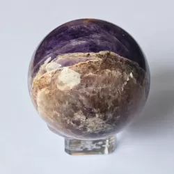 Purple And Brown Amethyst Sphere - 50mm - thecrystalrainbow.co.nz
