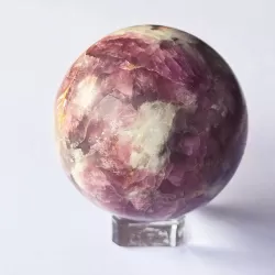 Pink Tormaline Sphere - 6cm - thecrystalrainbow.co.nz