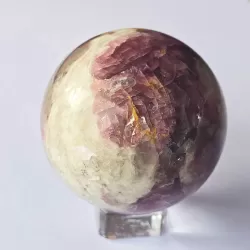 Pink Tormaline Sphere - 6cm - thecrystalrainbow.co.nz