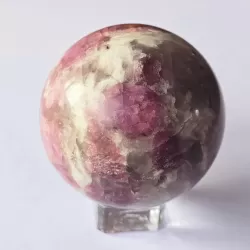 Pink Tormaline Sphere - 6cm - thecrystalrainbow.co.nz