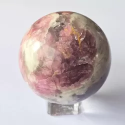 Pink Tormaline Sphere - 6cm - thecrystalrainbow.co.nz