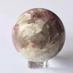 Pink Tormaline Sphere - 6cm - thecrystalrainbow.co.nz