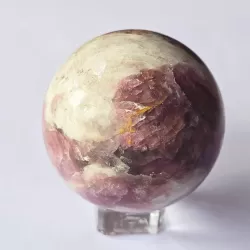 Pink Tormaline Sphere - 6cm - thecrystalrainbow.co.nz